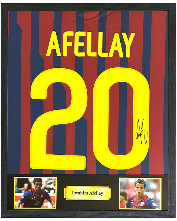 Ibrahim Afellay - Gesigneerd FC Barcelona thuisshirt