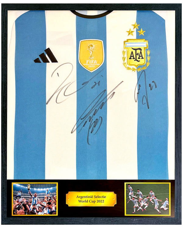 Selectie - Gesigneerd Argentinië thuisshirt (WK 2022)