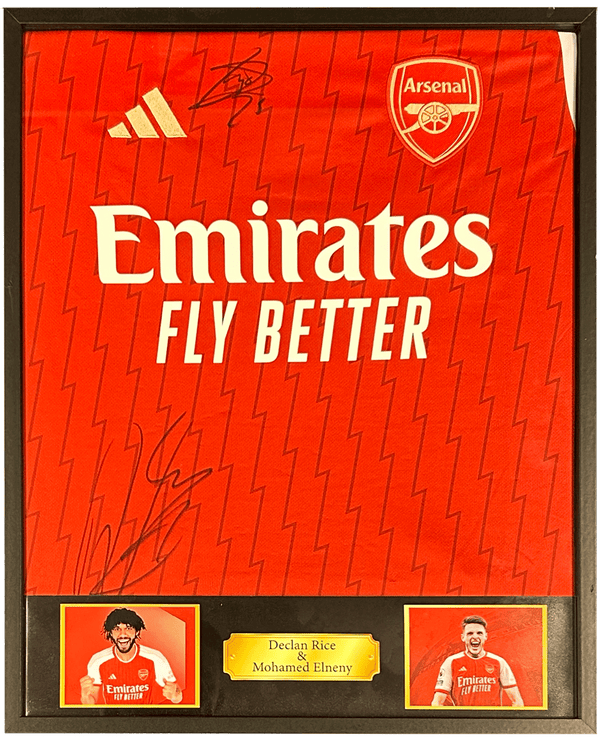 Declan Rice & Mohamed Elneny - Signed Arsenal home shirt