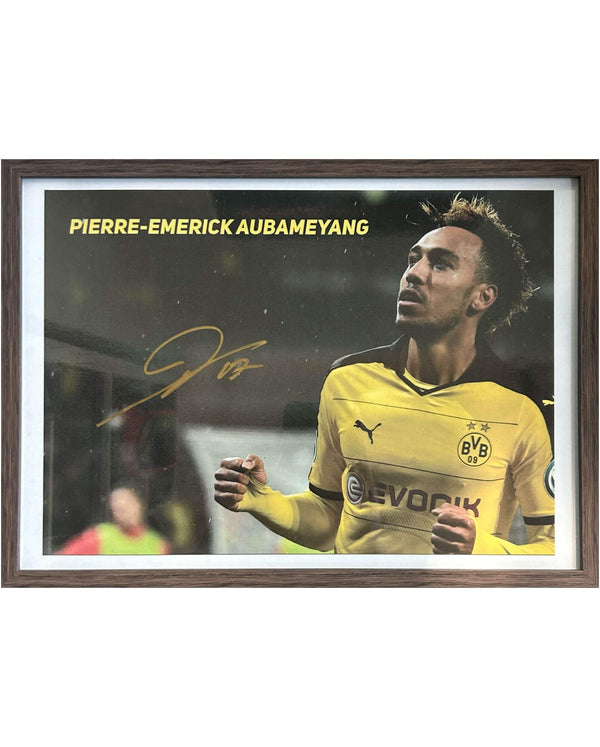 Pierre-Emerick Aubameyang - Signiertes Foto - 30x21