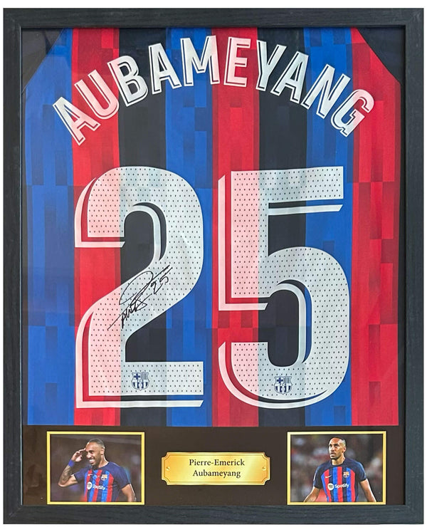 Pierre-Emerick Aubameyang - Gesigneerd FC Barcelona thuisshirt