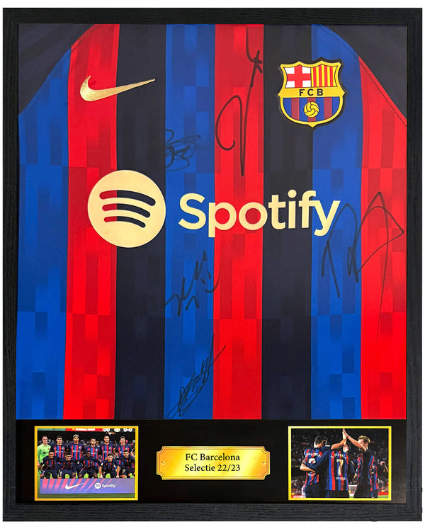 Selectie - Gesigneerd FC Barcelona thuisshirt 22/23