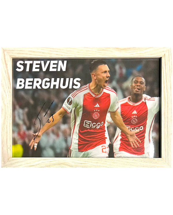 Steven Berghuis - Gesigneerde Ajax foto - 30x21