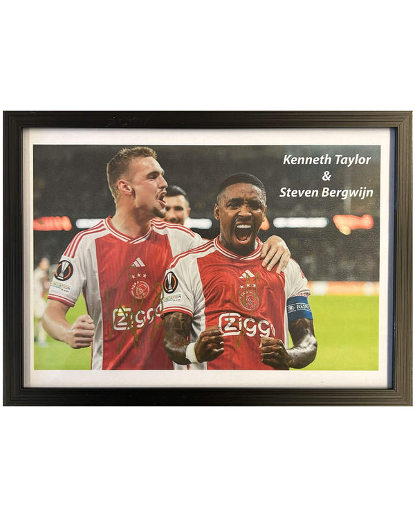 Steven Bergwijn & Kenneth Taylor - Gesigneerde foto - 30x21