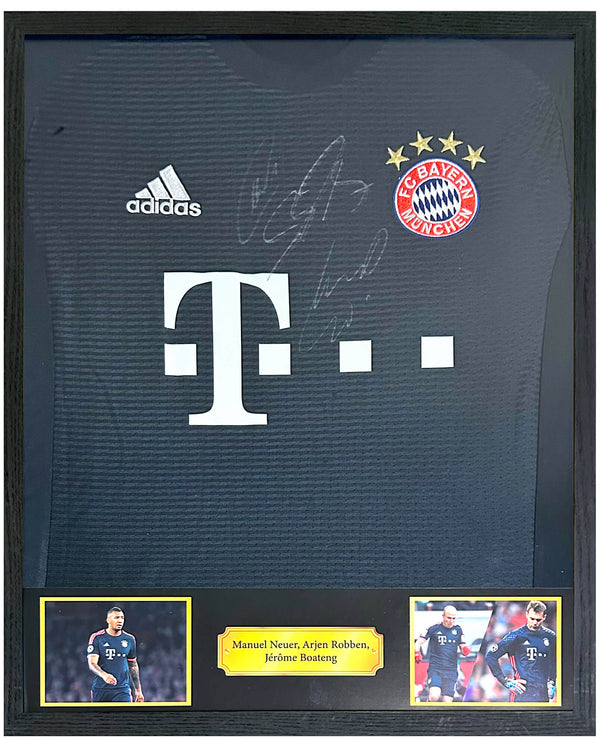Boateng, Robben & Neuer - Gesigneerd Bayern München derde shirt 15/16