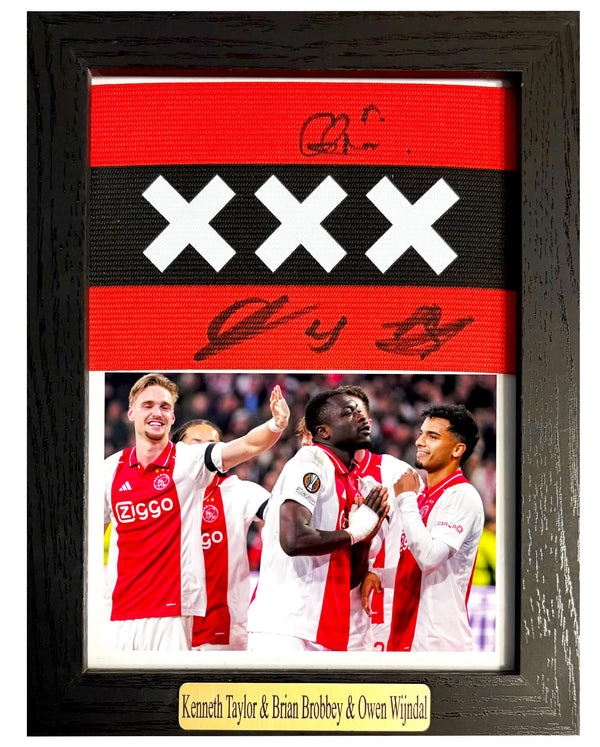Taylor, Brobbey & Wijndal - Gesigneerde Ajax aanvoerdersband