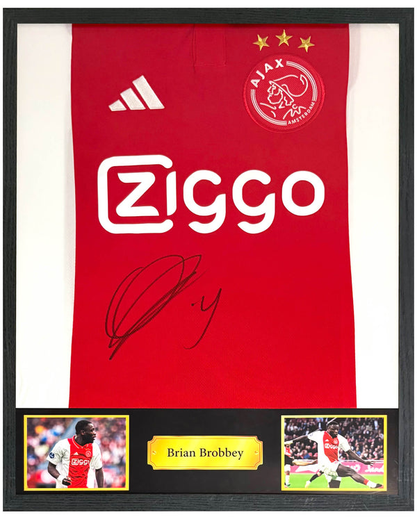 Brian Brobbey - Gesigneerd Ajax thuisshirt 24/25 (voorkant)