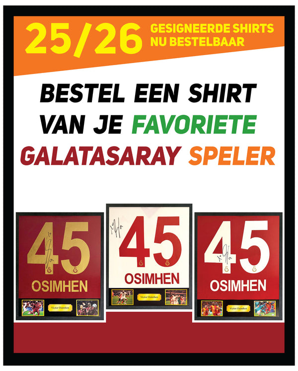 OP BESTELLING: Galatasaray - Gesigneerd 25/26 shirt naar keuze