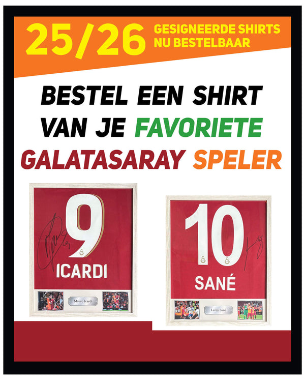 OP BESTELLING: Galatasaray - Gesigneerd 25/26 shirt naar keuze