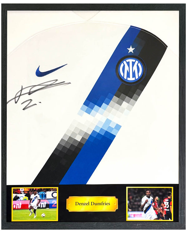 Denzel Dumfries - Gesigneerd Internazionale uitshirt 23/24