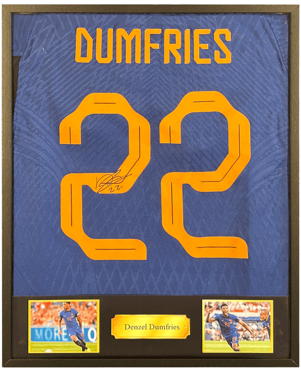 Denzel Dumfries - Signed Netherlands World Cup 2022 away shirt