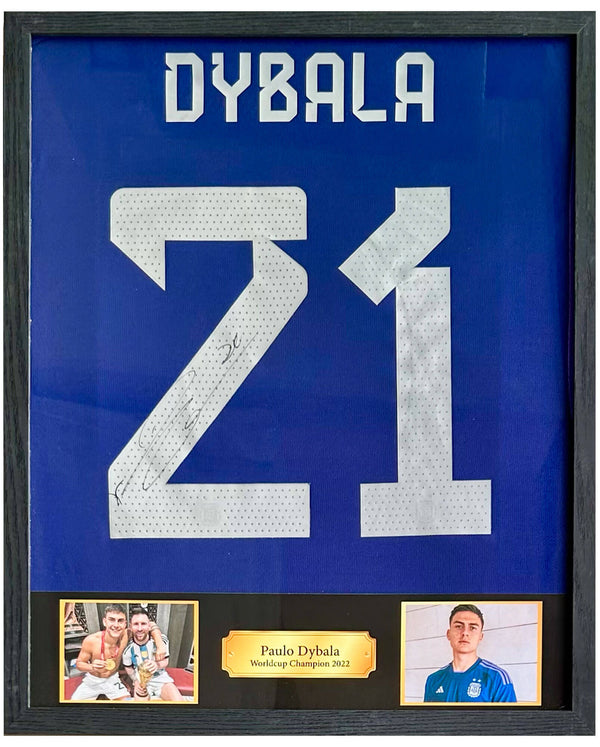 Paulo Dybala - Signed 2022 World Cup Argentina away shirt