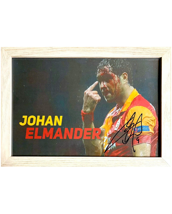 Johan Elmander - Gesigneerde Galatasaray foto - 30x21