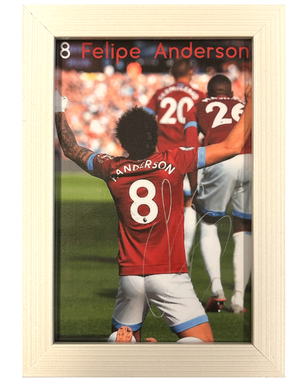 Felipe Anderson - Gesigneerde foto - Wit 12x17