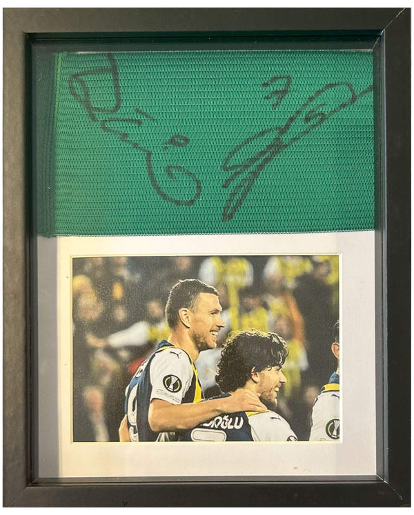 Edin Džeko & Ferdi Kadıoğlu - Matchworn + gesigneerde Fenerbahçe aanvoerdersband (groen)