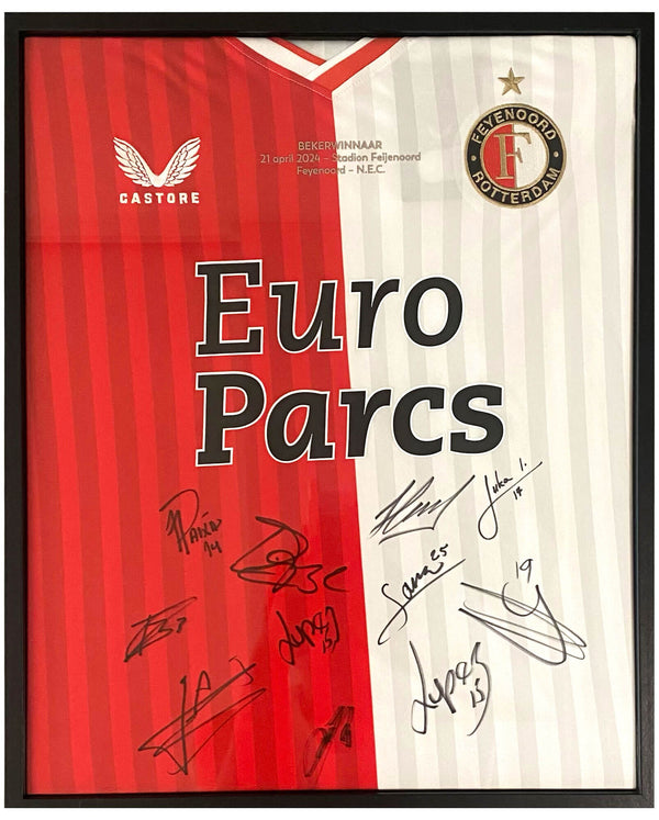 Volledige selectie - Gesigneerd Feyenoord bekerwinnaarshirt