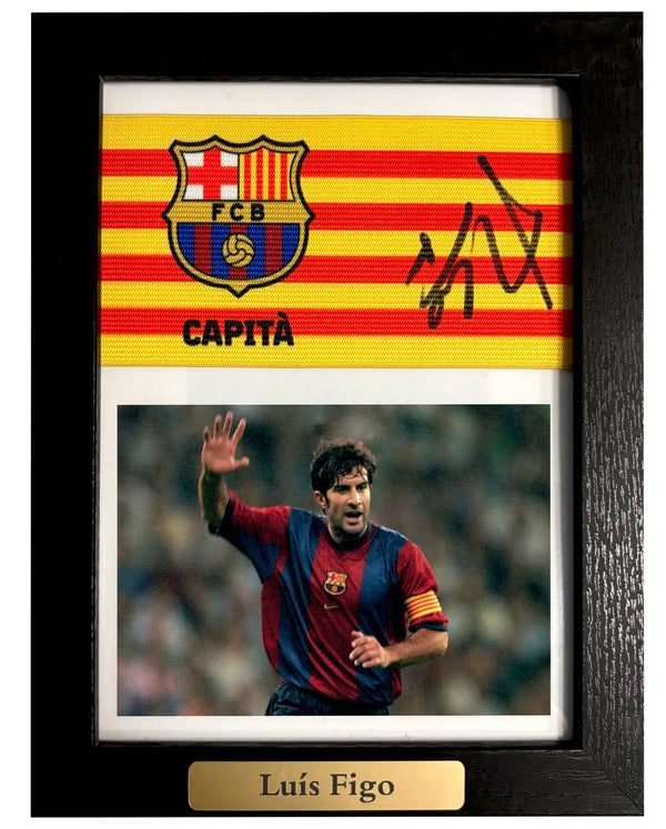 Luís Figo - Gesigneerde FC Barcelona aanvoerdersband