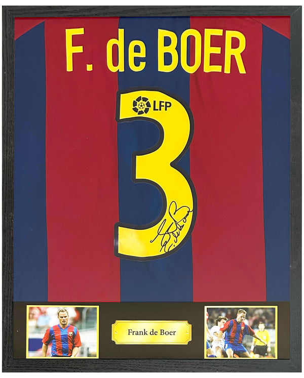 Frank de Boer - Gesigneerd FC Barcelona thuisshirt