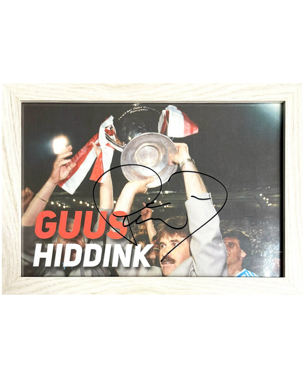 Guus Hiddink - Gesigneerde PSV foto - 30x21