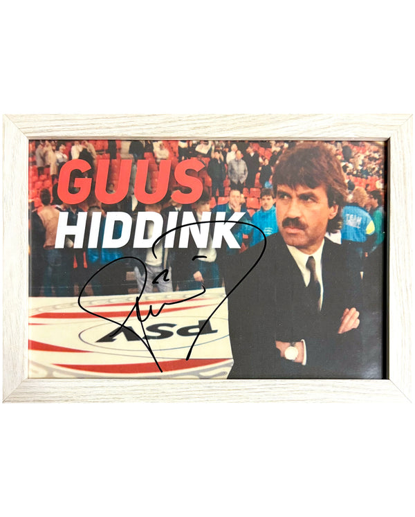 Guus Hiddink - Gesigneerde PSV foto - 30x21