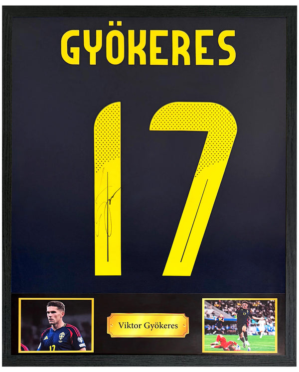 Viktor Gyökeres - Gesigneerd Zweden uitshirt 24/25