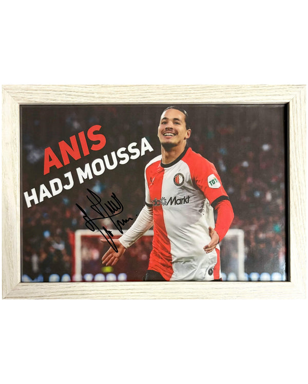 Anis Hadj Moussa - Gesigneerde Feyenoord foto - 30x21