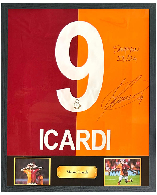 Mauro Icardi - Gesigneerd Galatasaray thuisshirt 23/24 "Şampiyon 23/24"