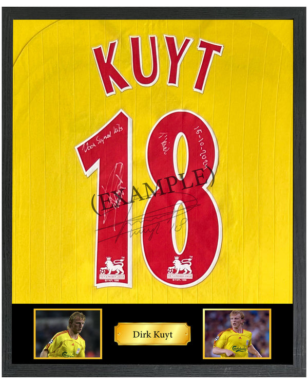 Dirk Kuyt - Gesigneerd Liverpool 06/07 uitshirt