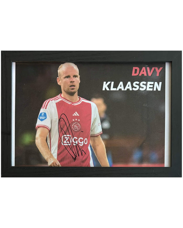 Davy Klaassen - Gesigneerde Ajax foto - 30x21