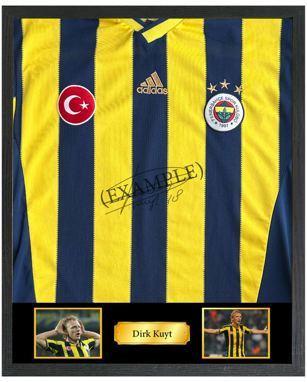 Dirk Kuyt - Gesigneerd Fenerbahçe thuisshirt 12/13 (voorkant)