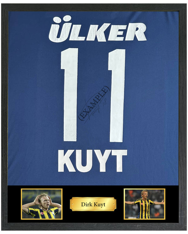 Dirk Kuyt - Gesigneerd Fenerbahçe thuisshirt 12/13