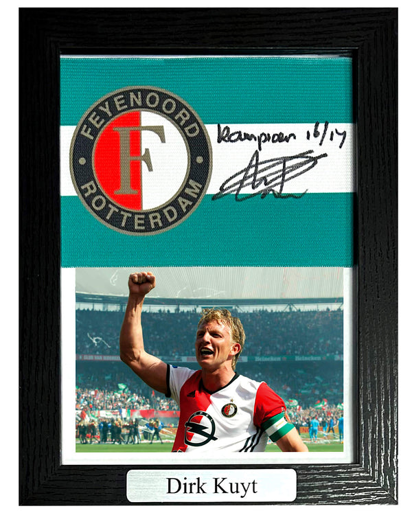 Dirk Kuyt - Gesigneerde Feyenoord aanvoerdersband "Kampioen 16/17"