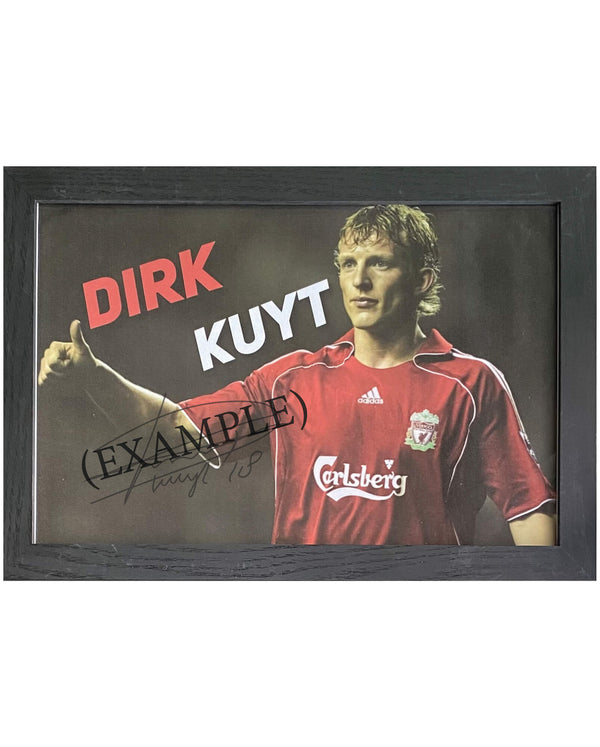 Dirk Kuyt - Gesigneerde Liverpool foto - 30x21