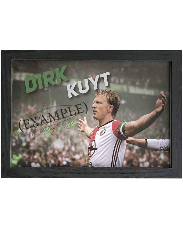 KAMPIOENSJAAR  Dirk Kuyt - Gesigneerde Feyenoord foto - 30x21