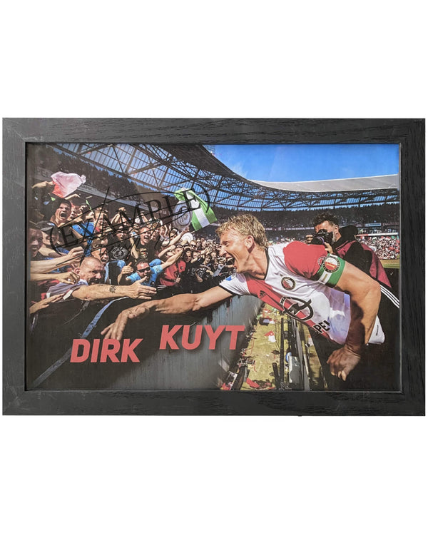 KAMPIOENSJAAR  Dirk Kuyt - Gesigneerde Feyenoord foto - 30x21