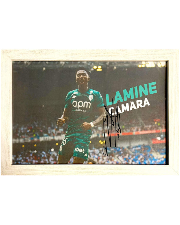 Lamine Camara - Gesigneerde AS Monaco foto - 30x21