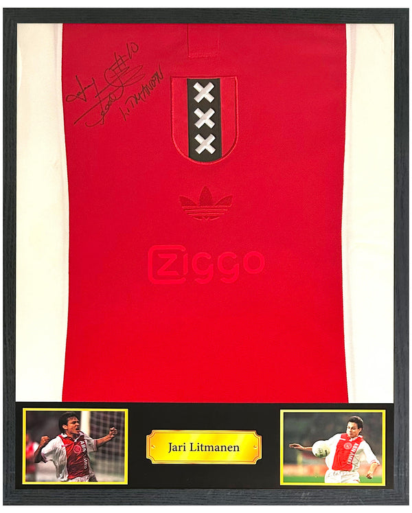 Jari Litmanen - Gesigneerd Ajax jubileumshirt