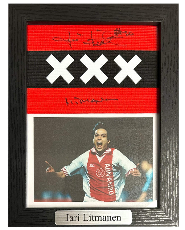 Jari Litmanen - Gesigneerde Ajax aanvoerdersband