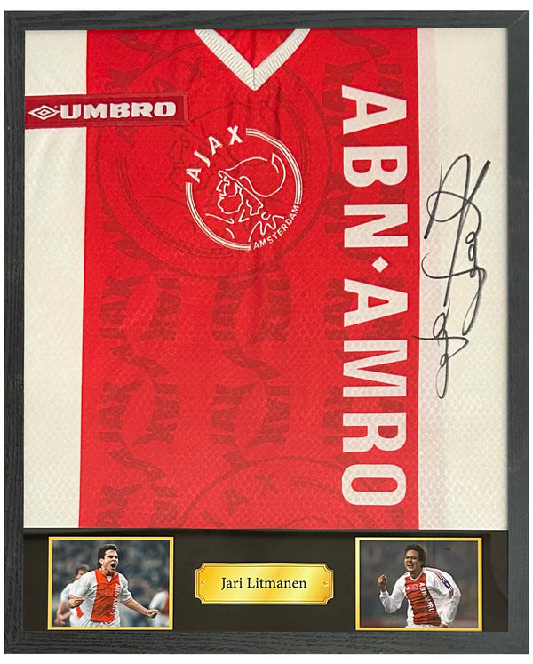 Jari Litmanen - Gesigneerd Ajax thuisshirt 1998/1999