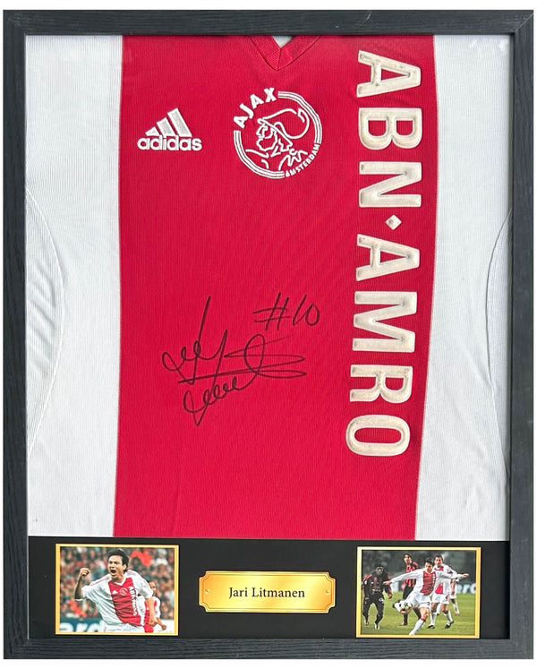 Jari Litmanen - Gesigneerd Ajax thuisshirt 2001/2002