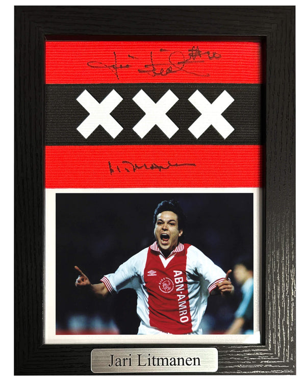 Jari Litmanen - Gesigneerde Ajax aanvoerdersband