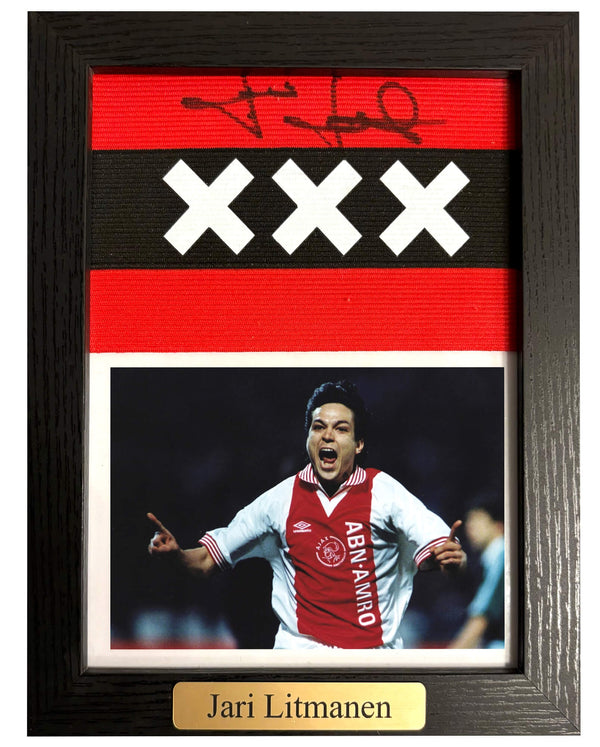 Jari Litmanen - Gesigneerde Ajax aanvoerdersband