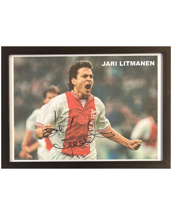 Jari Litmanen - Gesigneerde foto - 30x21