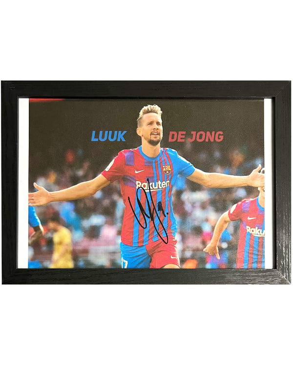 Luuk de Jong - Gesigneerde FC Barcelona foto - 30x21
