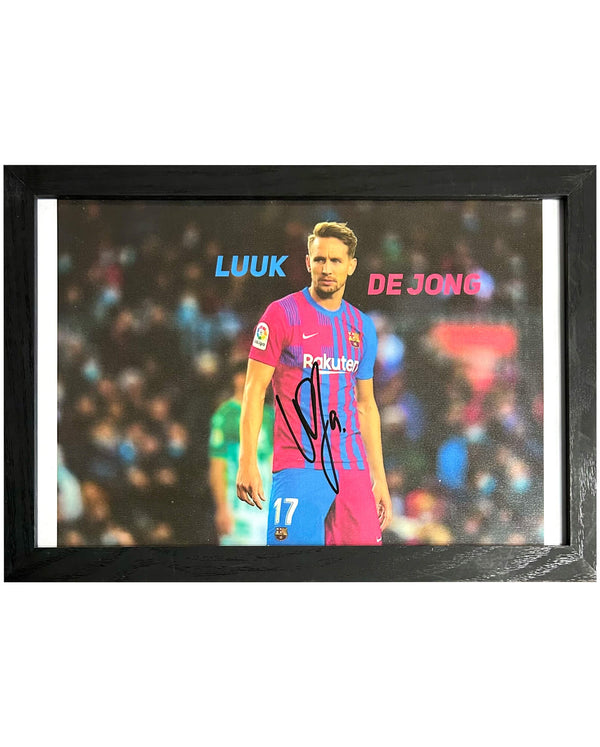 Luuk de Jong - Gesigneerde FC Barcelona foto - 30x21