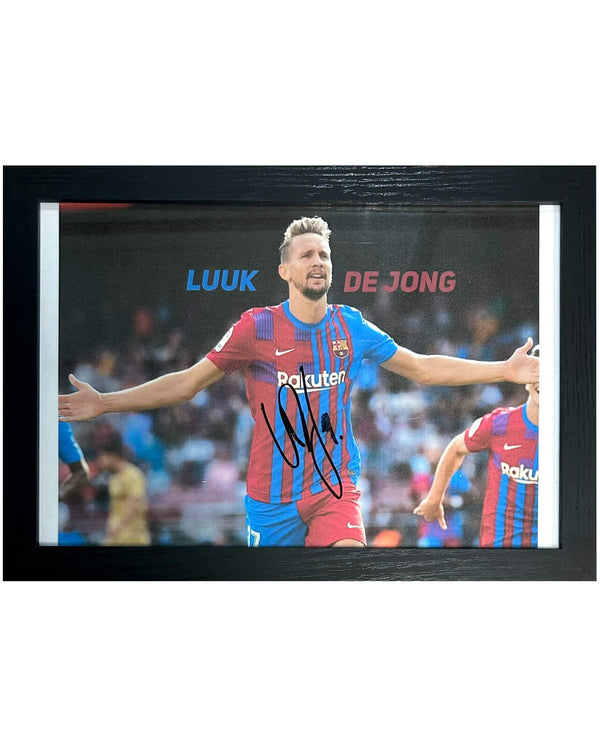 Luuk de Jong - Gesigneerde FC Barcelona foto - 30x21