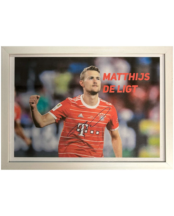 Matthijs de Ligt - Gesigneerde Bayern München foto - 30x21