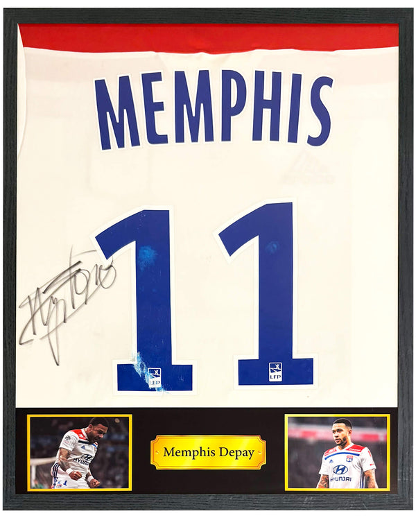 Memphis Depay - Gesigneerd Olympique Lyon thuisshirt 18/19