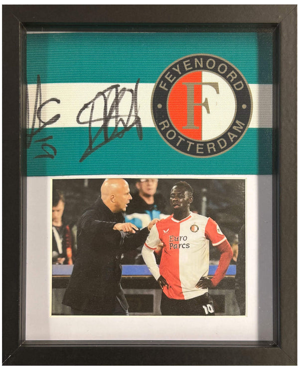 Arne Slot & Yankuba Minteh - Signed Feyenoord captain's armband