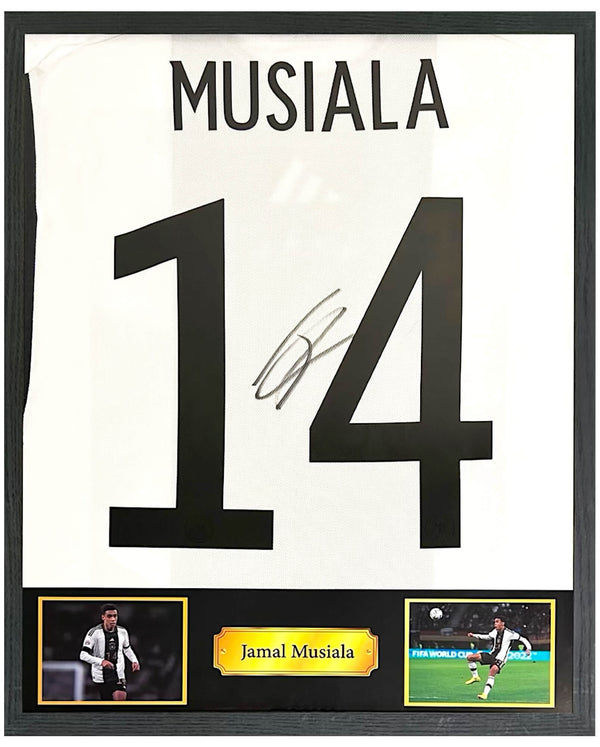 Jamal Musiala - Gesigneerd Duitsland thuisshirt (WK 2022)
